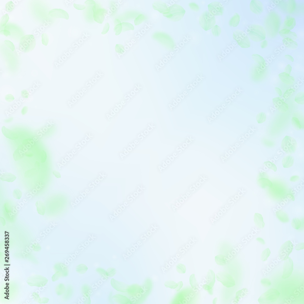Green flower petals falling down. Captivating roma Green flower petals falling down. Captivating roma