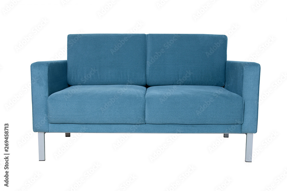 Modern grey fabric sofa isolated on white background. Modern grey fabric sofa isolated on white background.