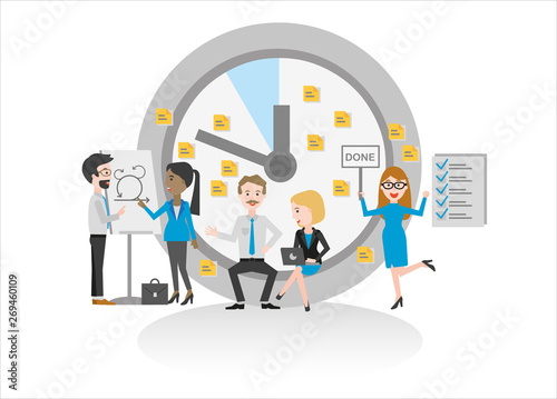 Business team meeting in an one hour sprint meeting