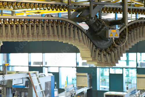 Machines for transport, conveyor belt in a printing shop photo