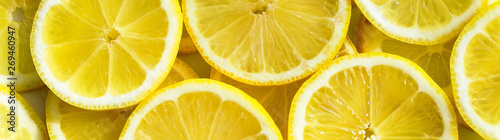 Lemon slices closeup