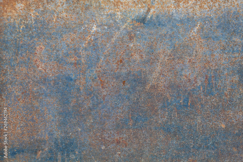 Old Weathered Blue Painted Rusty Metal Texture