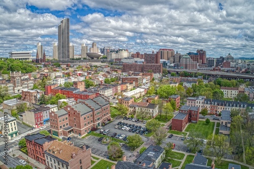 Aerial View of the City Albany, Capitol of the State of New York