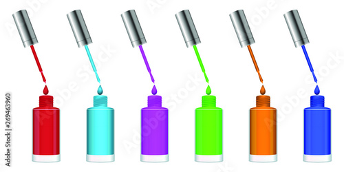 Nail polish bottle vector design illustration isolated on white background