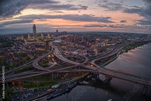 Aerial View of the City Albany, Capitol of the State of New York photo
