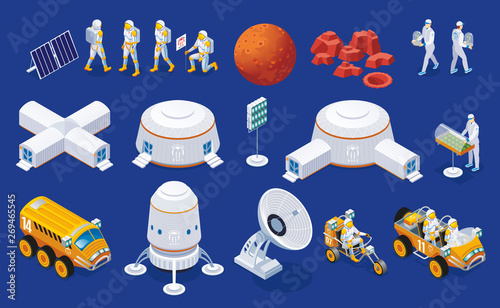 Mars colonization on isolated background