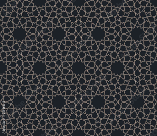 Seamless pattern in authentic arabian illustration style