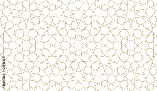 Seamless pattern in authentic arabian illustration style photo