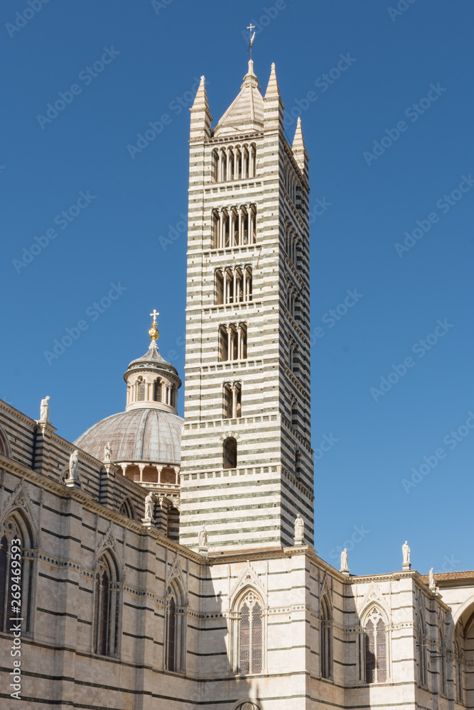 The bell tower of the Cathedral of Siena