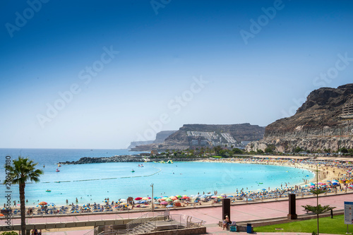 Fototapeta Naklejka Na Ścianę i Meble -  views from the beach of Amadores in Gran Canarias