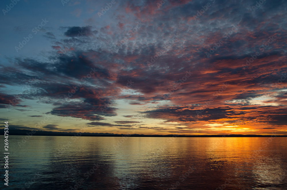 Fototapeta premium Sonnenuntergang am Bodensee