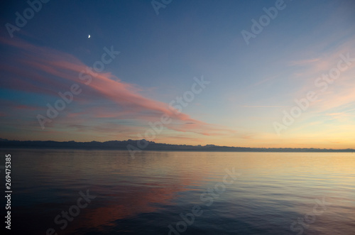 Abendd  mmerung am Bodensee