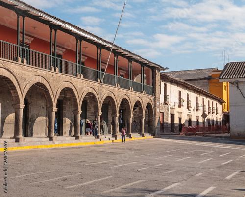 Arcs in Ayacucho downtown in Peru photo