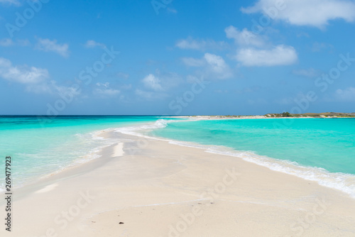 Beautiful Caribbean beach  in Los Roques Archipelago  Venezuela