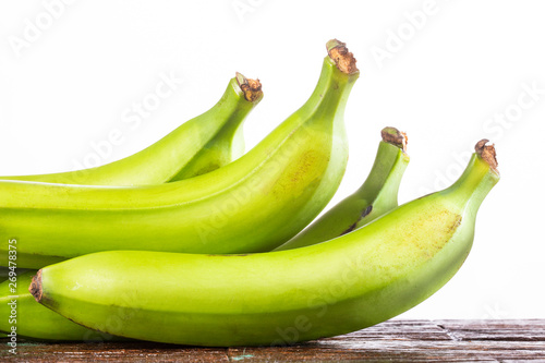 Organic green banana - Musa x paradisiaca