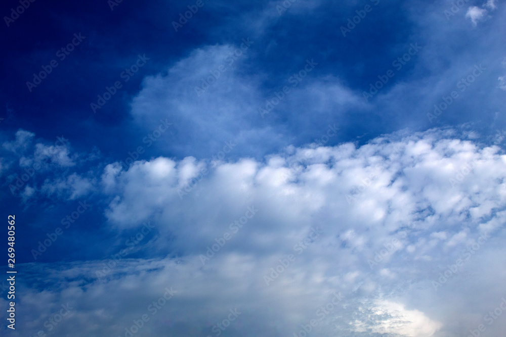 white clouds on blue sky ,nature cloud