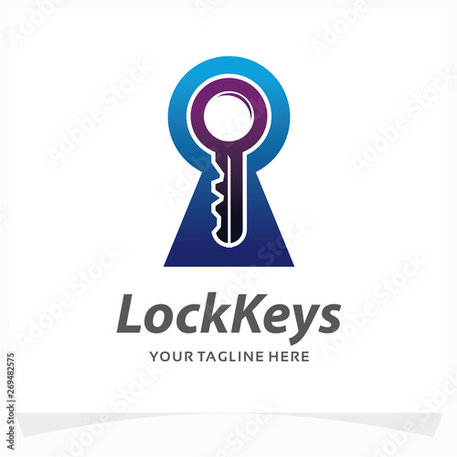 Lock Keys Logo Design Template © AikStudio
