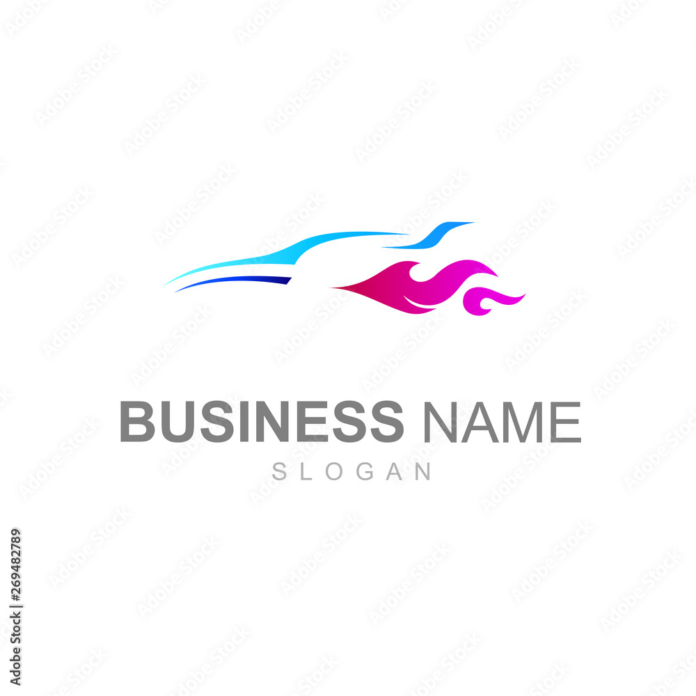 car logo at full speed, the logo is ready for use car logo at full speed, the logo is ready for use