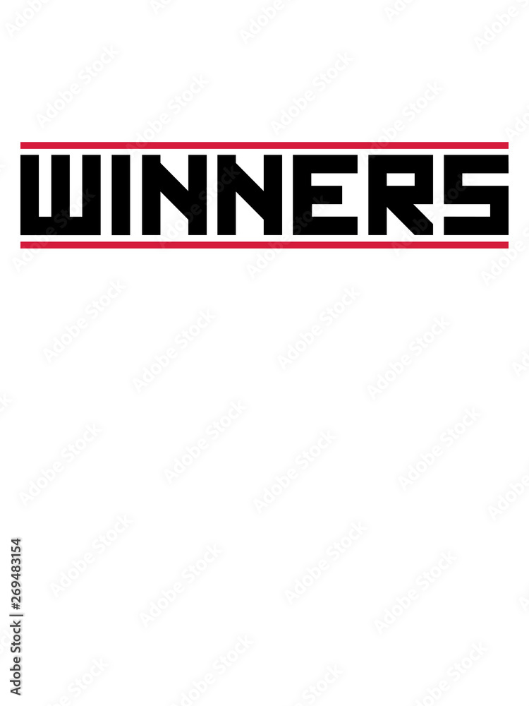 freunde winners rote balken logo cool gewinner stars sieger sport team crew niemals aufgeben spaß beste champions anführer meister erster design