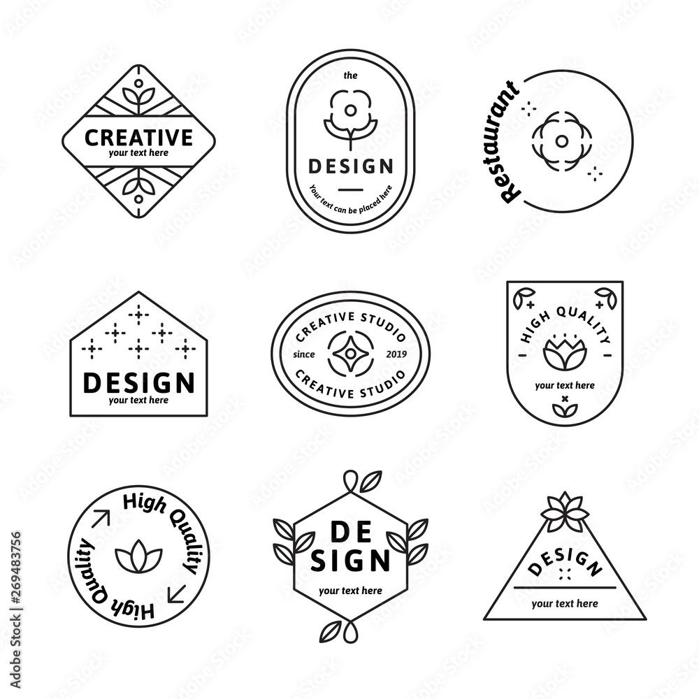 Simple logo set Stock Vector | Adobe Stock