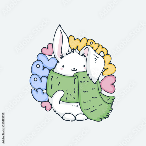 Cute cartoon animal. Vector clip art illustration for children design  cards  prints  coloring books