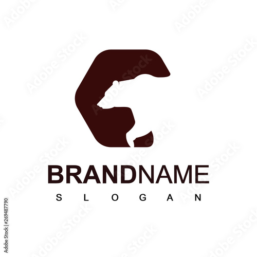 Silhouette Bear Logo Design Inspiation