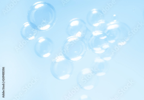 blue soap bubbles background