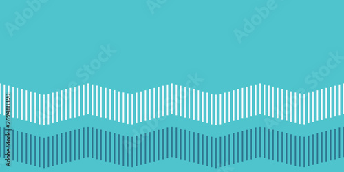 On trend minimalist seamless border, Clean and fresh, great look fo summer resort wear, beach house decor, fashion, textiles and paper. Chevron design created with evenly spaced vertical lines.