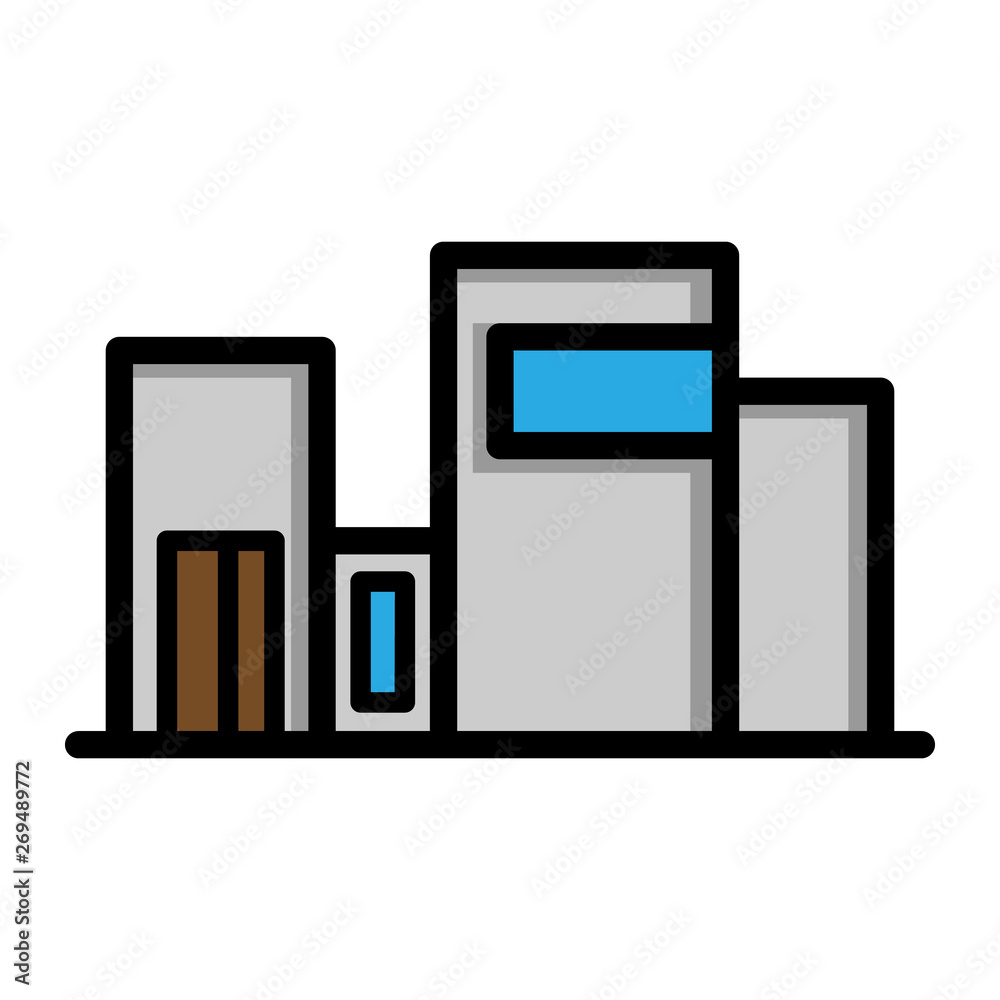 Real estate flat line icons set Real estate flat line icons set