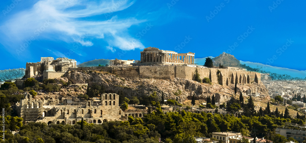 Parthenon Acropolis in Athens  Greece