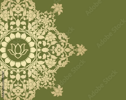 water lily, wedding card design, royal India	