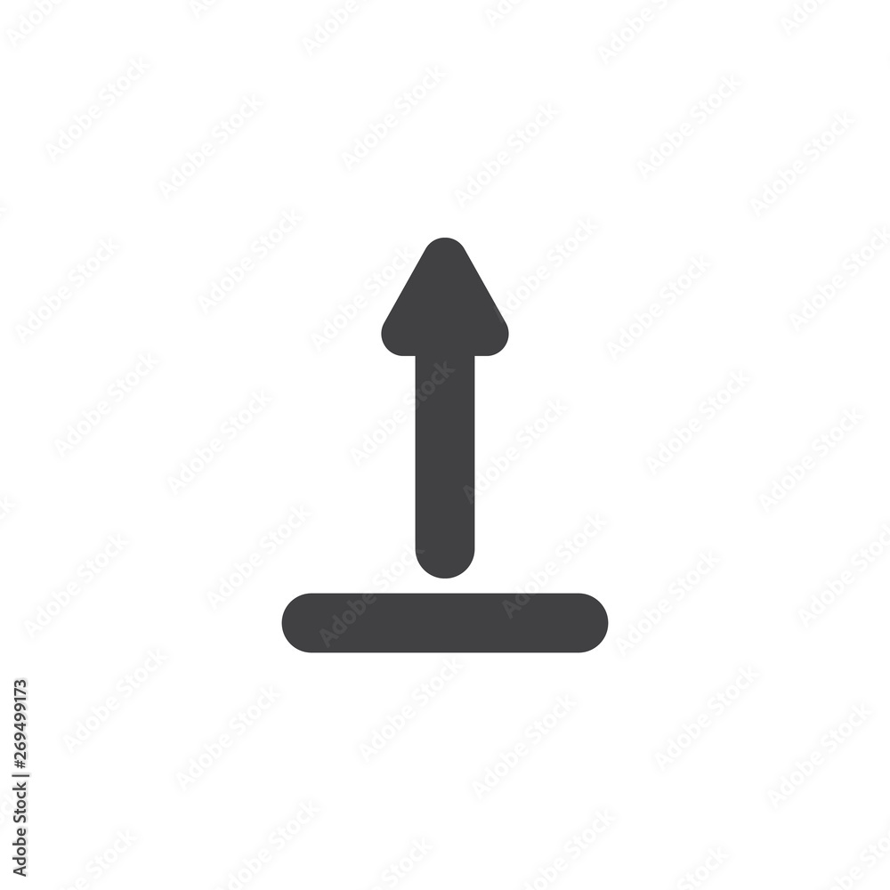 Upload arrow vector icon. filled flat sign for mobile concept and web design. Arrow up, straight glyph icon. Symbol, logo illustration. Vector graphics Upload arrow vector icon. filled flat sign for mobile concept and web design. Arrow up, straight glyph icon. Symbol, logo illustration. Vector graphics