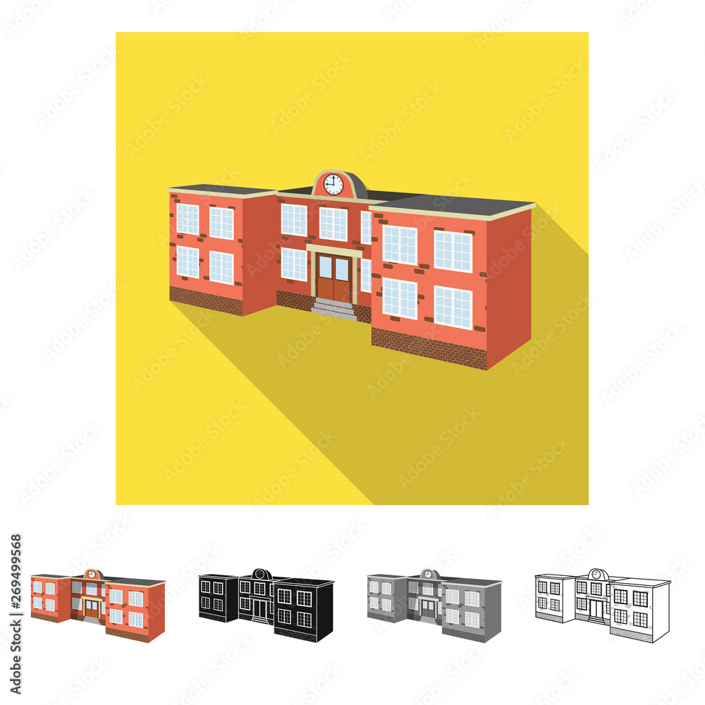 Obraz premium Isolated object of school and college sign. Set of school and university vector icon for stock.