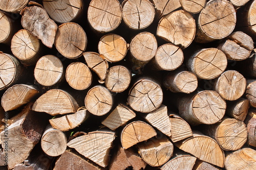 Natural background and texture of firewood