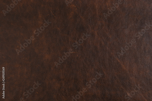 Natural brown leather for leather crafting, fashion and interior design