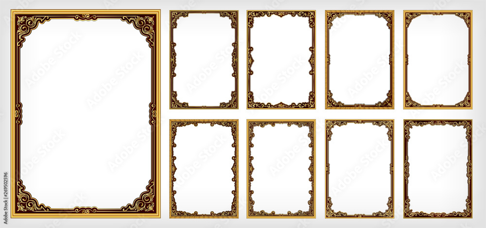 SET OF BORDER Black