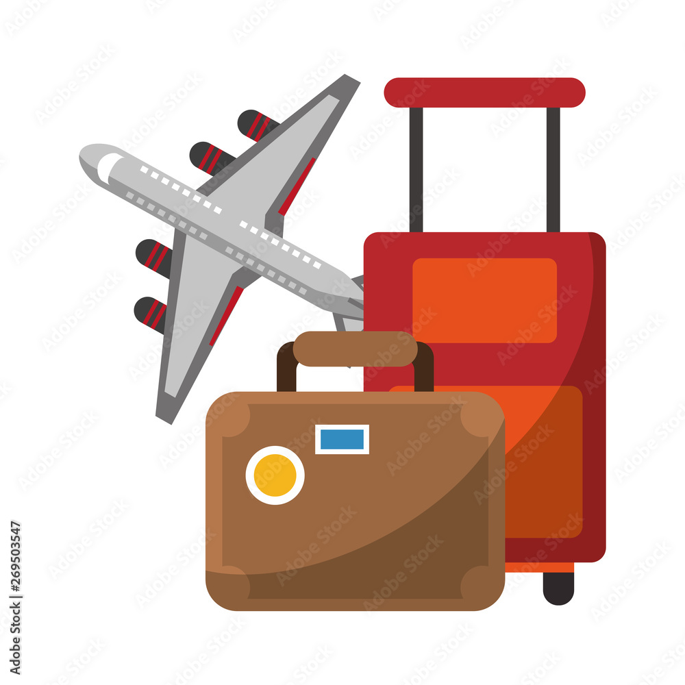 Travel and vacations symbols vector illustration Travel and vacations symbols vector illustration