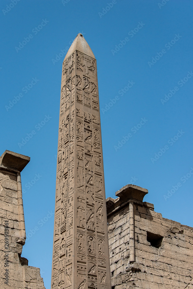 Remining Obelisk of Ramses At The Temple Of Luxor Egypt