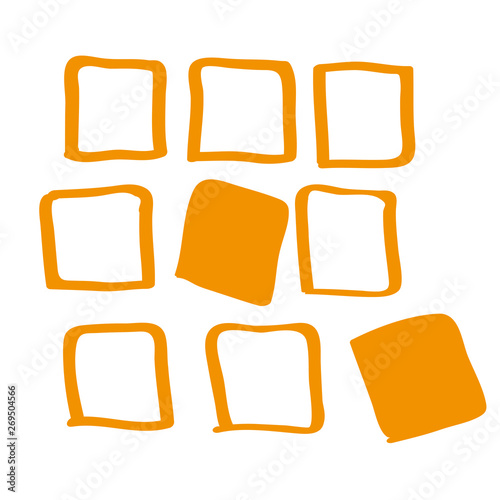 Handgezeichnetes Gedächtnisspiel in orange