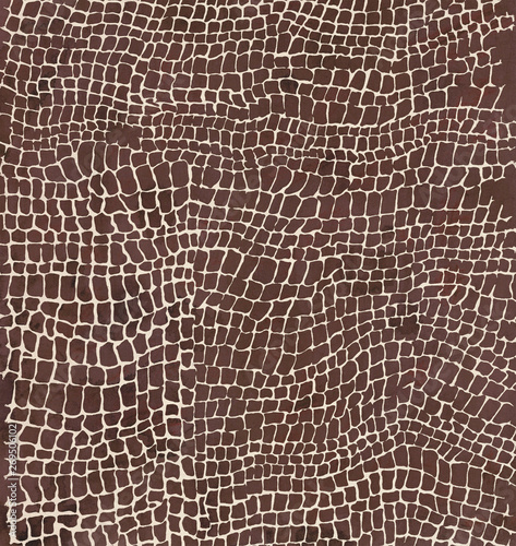 革　皮　タイル　ビンテージ　ブラウン