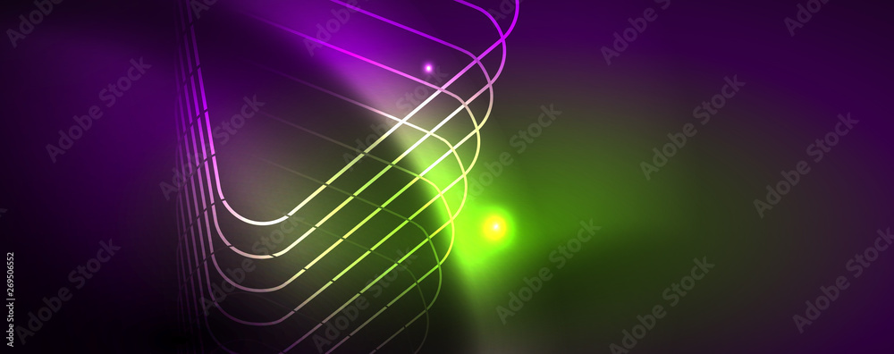 Shiny glowing design background, neon style lines, technology concept, vector Shiny glowing design background, neon style lines, technology concept, vector
