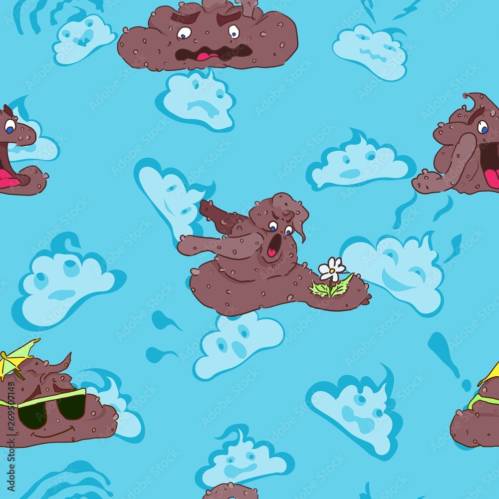 simple bright pattern with funny monster characters simple bright pattern with funny monster characters