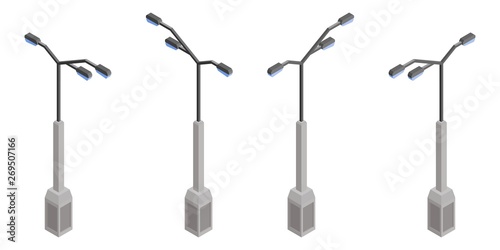 isometric lights selection for the assembly of the project