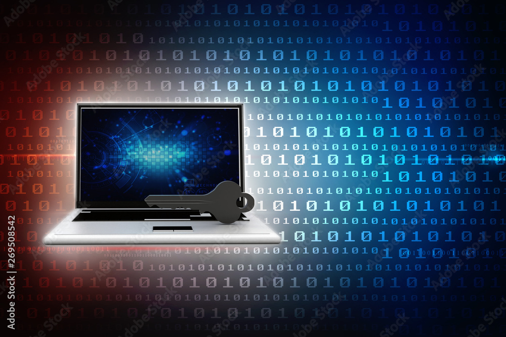 3d rendering Data Security 3d rendering Data Security