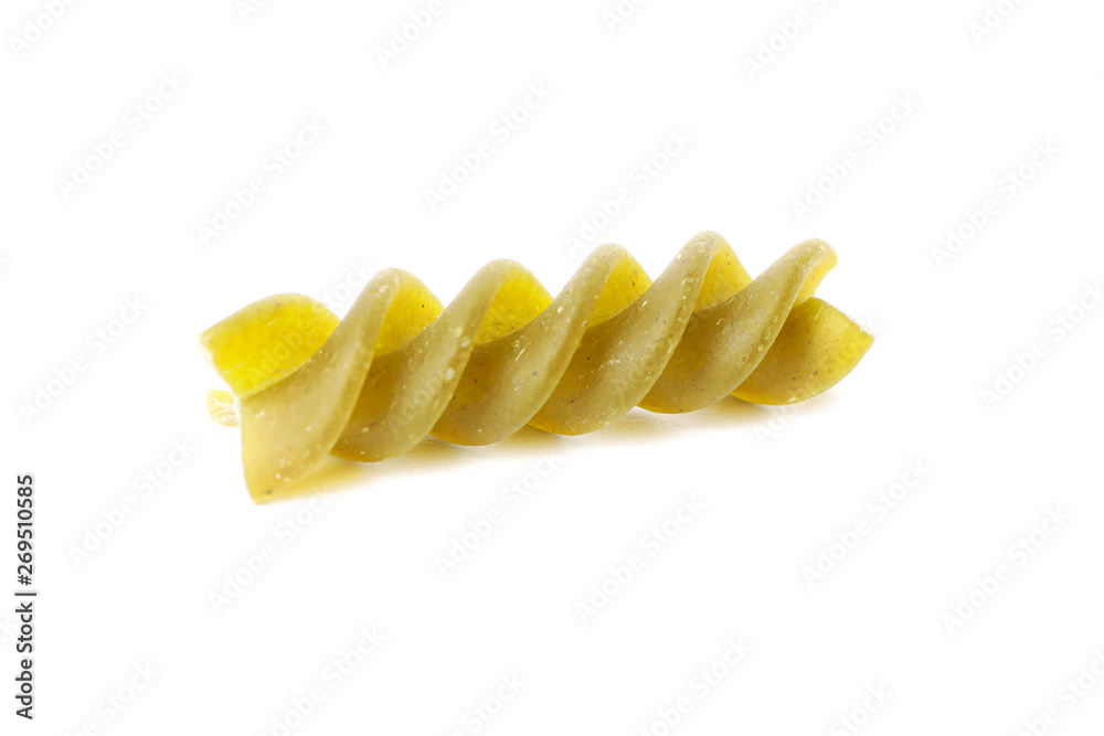 Pasta isolated on white background, closeup. Dry raw whole pasta Pasta isolated on white background, closeup. Dry raw whole pasta