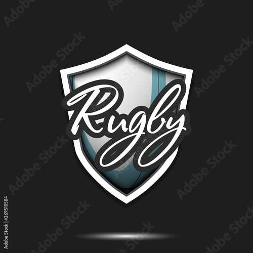 Rugby logo design template