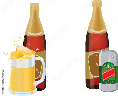 bottiglia bicchiere e lattina di birra chiaraSenza titolo-8