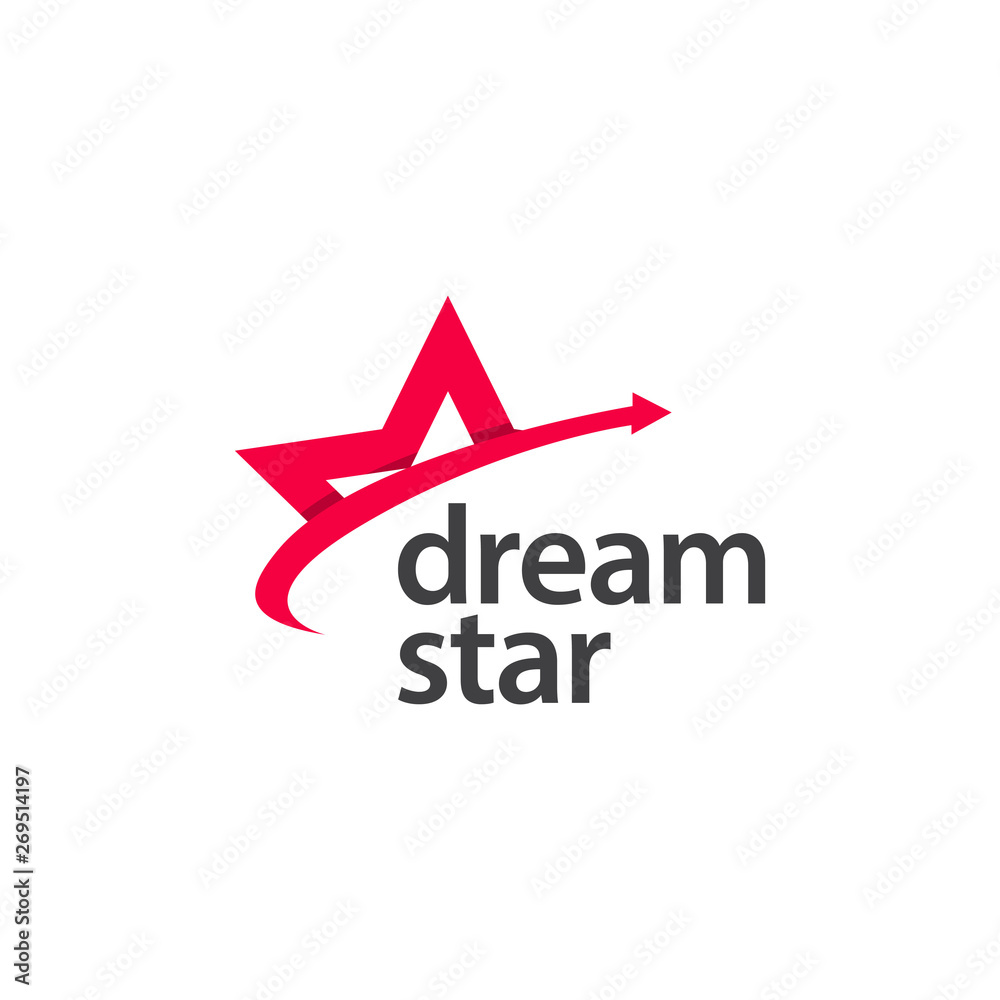 Star logo vector template. Design for banner, greeting cards or print.