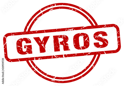gyros grunge stamp