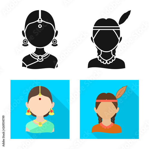 Vector design of imitator and resident logo. Collection of imitator and culture stock vector illustration.